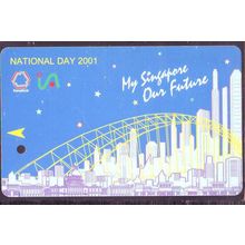 National Day 2001 S'pore TransitLink Train/Bus Card