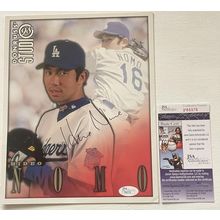 Hideo Nomo Signed Autographed 1998 Donruss Studio 8x10 Los Angeles Dodgers - JSA