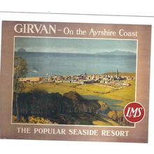UK RAIL ADVERISING L.M.S GIRVAN ON THE AYRSHIRE COAST CARD NO 10176053