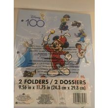 NEW Disney Mickey Mouse Disney 100 2 Pack 11x9 Pocket Folders
