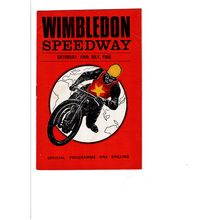Wimbledon 1966 v Newcastle speedway programme