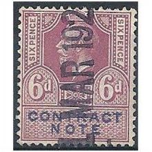 1920 6d Contract Note Stamp Fine Used