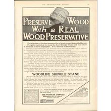 woodlife company 1912 real wood preservative shingle stane vintage ad