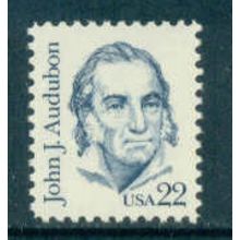 1863 22c John Audubon Fine MNH Dry Gum MA1943