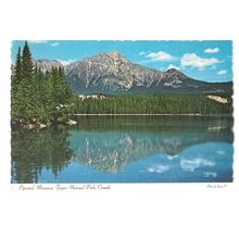 PYRAMID MOUNTAIN, ALBERTA, CANADA used postcard c. 1977 Jasper National Park =
