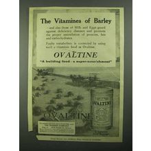 1918 Ovaltine Drink Ad - The Vitamines of Barley