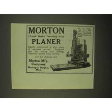 1922 Morton Planer Ad - 72-Inch Stroke Traveling Head