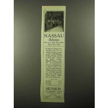 1922 Munson Steamship Lines Ad - Nassau Bahamas