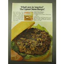 1971 Lipton Onion Soup Ad - Onion Burgers