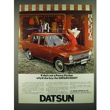 1968 Datsun 1000 Car Ad - If she's not a Penny Pincher why'd she buy the Datsun