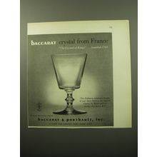 1950 Baccarat Crystal Embassy Stemware Advertisement