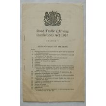 1967 Act of Parliament: instruction in driving of motor vehicles