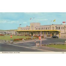 Ronaldsway Airport Rare 1970s Entrance Stop Signs Postcard