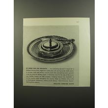 1953 Wallace Sterling Spread n' snack set Ad - At home for the holidays