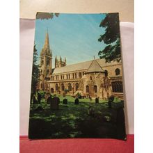 LLANDAFF CATHEDRAL, Wales. unused vintage postcard dated 1969 =