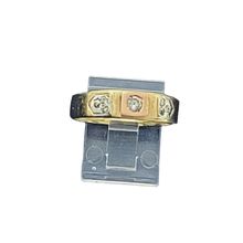 Colorless White CZ Stones New Multi Tone Real 14k Gold Band Ring 4.7 Gr Size 10