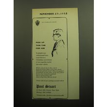 1958 Paul Stuart Shirts Ad - Pick up this tab for him