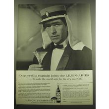 1960 Lejon Vermouth Ad - Ex-guerrilla captain joins the Lejon-Aires