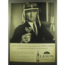 1960 Lejon Vermouth Ad - Alexis Tellis invites you to join the Lejon-Aires
