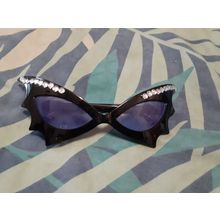 dress up glasses witch purple with rhinestones