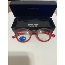 Elton John Kenneth Frames Eyeglasses Glasses Cream Soda Red Unisex (Very Rare)