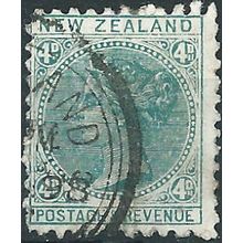 New Zealand 1896 SG232 4d Pale Green 10x11 Fine Used .. ..