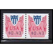CVP33 43c Shield Very Fine MNH Pair PA5077