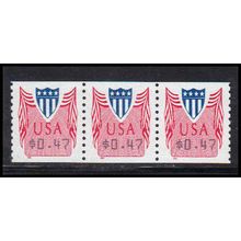 CVP33 47c Shield Very Fine MNH Strip of 3 PA5359