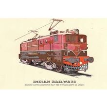 Indian Railways BB 20200 1968 Locomotive Train Postcard