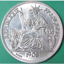 1908 5Fr Indochina. Challenge Coin, Souvenir. REPLICA. 66.