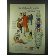 1967 United States Lines Cruise Ad - Unrushables