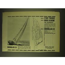 1970 Douglas 31 Yacht Ad - For those who know the difference