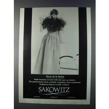 1980 Sakowitz Oscar de la Renta Dress Fashion Ad