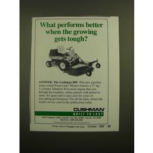 1988 Cushman 809 Mower Ad - When the Growing Gets Tough