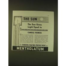 1936 Mentholatum rub Ad - The sun gives light