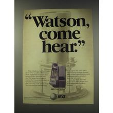 1991 AT&T Cordless 5000 Series Telephone Ad - Watson come hear