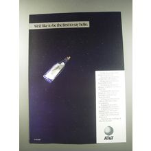 1991 AT&T Bell Laboratories Ad - We'd like to be the first to say hello