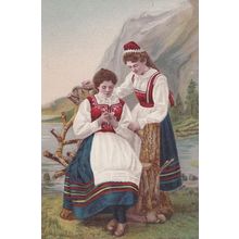 He Loves Me He Loves Me Not Game Zurich Austria Old Postcard