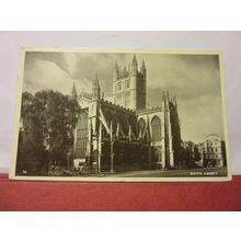 BATH ABBEY, SOMERSET used vintage postcard 1954 postmark =