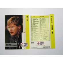 52. Bury - Mick Walsh - Pro Set 1990/91 Football Fixture List Card (ef1)