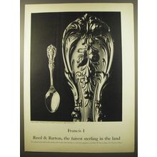 1961 Reed & Barton Francis I Silverware Advertisement - The Fairest Sterling