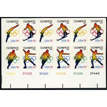 1698b, MNH 13¢ - Olympics Imperforate PL# Block of 12 Stamps Error - Stuart Katz