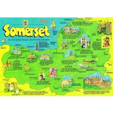 Duke Of Wellington Lorna Doone Homer Family Somerset Map Postcard