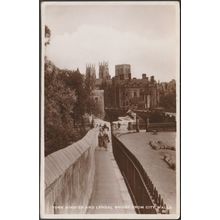 York Minster and Lendal Bridge from City Walls, 1936 - Excel Series RP Postcard