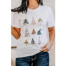 White Christmas Tree Graphic Tee