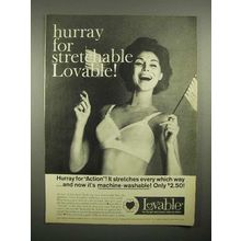 1965 Lovable Action Bra Ad - Hurray for Stretchable