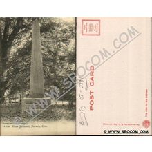 CT Norwich Postcard Uncas Monument Rotograph Co Card ct_box4~2331