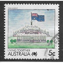AUS 1988 5c 'LIVING TOGETHER - PARLIAMENT' FINE USED (EBID67-133)