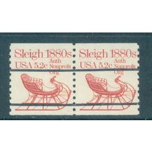 1900a 5.2c Sleigh Fine MNH Dry Gum Pair PreCnx G0821