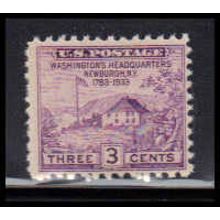 752 3c Washington's Hdqs Barely Clears MNH O4814